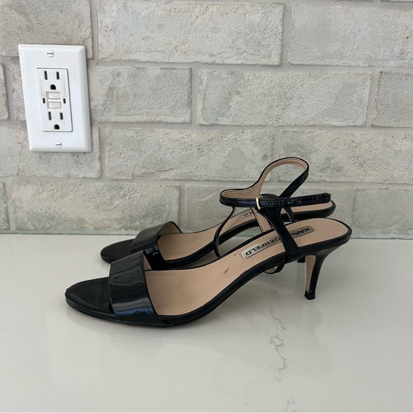Karl Lagerfeld black patent leather heels sandals demas, size 8 - Picture 2 of 5